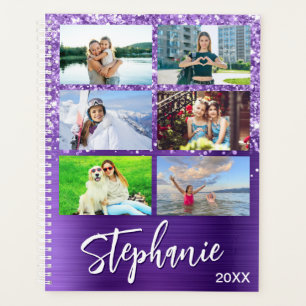 Glitzernder Amethyst-Glamour 14-Foto-Collage Planer