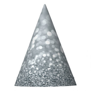 Glitzerprinzessin Silber Glamour Funkeln Partyhütchen