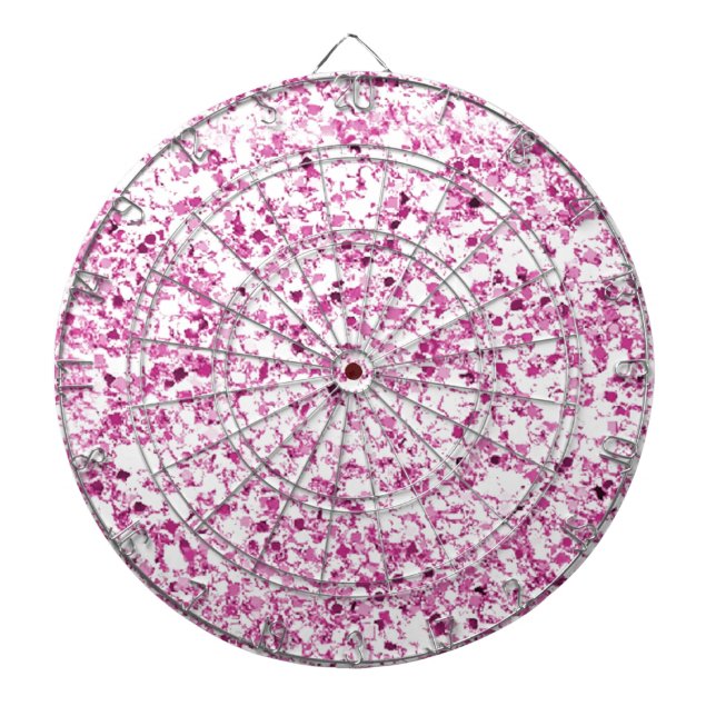 Glitzerrosa Dartboard Dartscheibe (vorne)