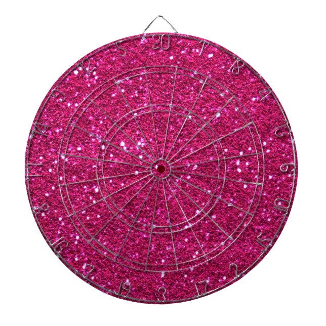 Glitzerrosa Dartboard Dartscheibe (vorne)