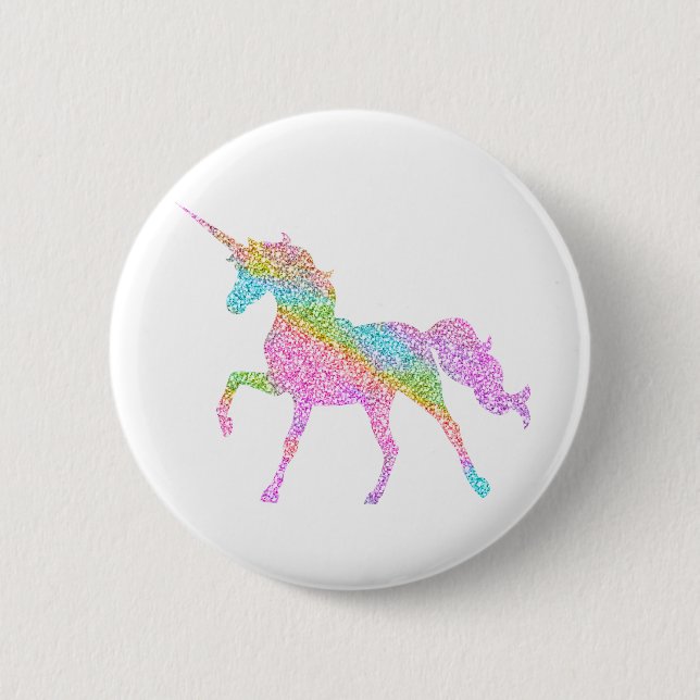 Glitzerunicorn-Abzeichen Button (Vorderseite)