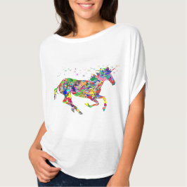 GLITZERunicorn-DAMEN-SPITZE T-Shirt