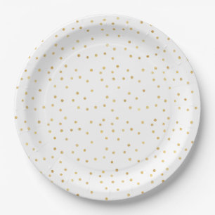 Glitzige Gold-Konfetti-Baby-Party Pappteller