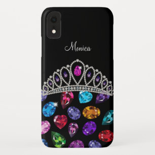 Glitzige Rhinestone-Juwelen Königinnenkrone Monogr Case-Mate iPhone Hülle