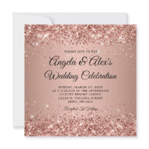 Glitziger Roségold-Gradient-Hochzeit