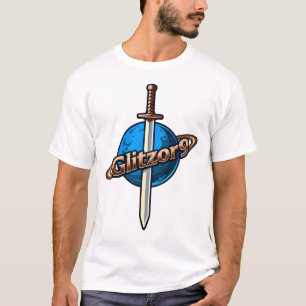 Glitzor9 Crest: Schwert- und Ring-Logo T-Shirt
