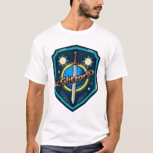 Glitzor9 „Twin Suns Shield“-Emblem-Shirt