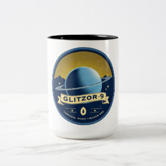 Glitzor-9 Ringed World Emblem – Sammlertasse Zweifarbige Tasse