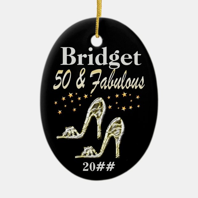 GLITZY 50. DATED & PERSONALISIERT ORNAMENT (Vorne)
