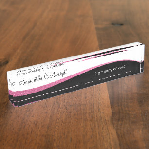 Glitzy Beauty Theme Namensplakette