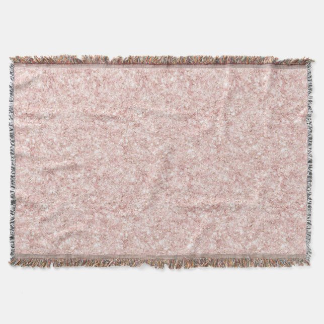 Glitzy Blush Pink Glitter Christmas Decke (Vorderseite)