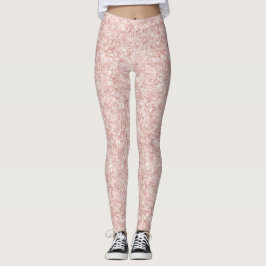 Glitzy Blush Pink Glitter Leggings