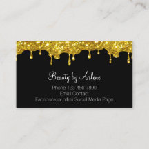Glitzy Classy Beauty Business Cards Trendy Design