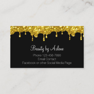 Glitzy Classy Beauty Business Cards Trendy Design Visitenkarte