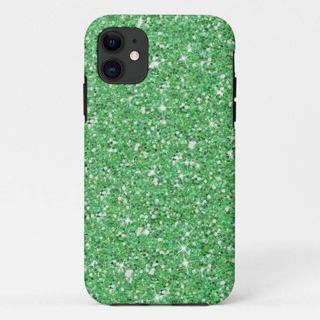 Glitzy Emerald Glitzer Case-Mate iPhone Hülle (Rückseite)