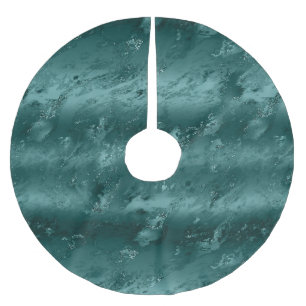 Glitzy Emerald Green Marble Weihnachten Polyester Weihnachtsbaumdecke