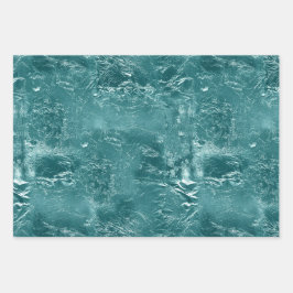 Glitzy Emerald Green Ombre Marble Geschenkpapier Set