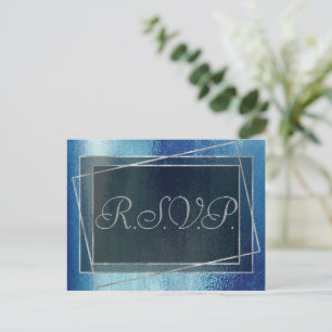 Glitzy Foil Eisblauer Imitat Shine UAWG Einladungspostkarte