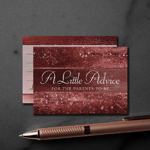 Glitzy Foil Henna Crimson Red Imitats Shine Advi Begleitkarte