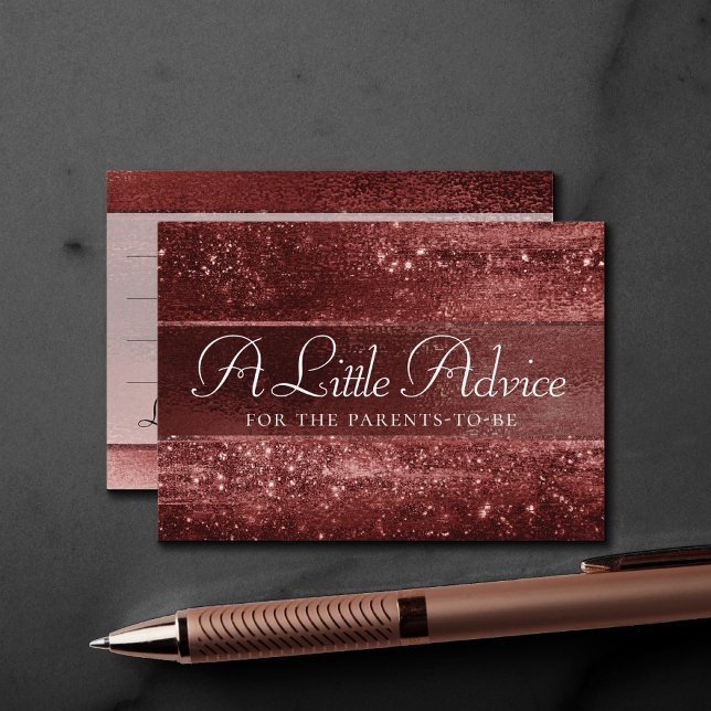 Glitzy Foil | Henna Crimson Red Imitats Shine Advi Begleitkarte (Von Creator hochgeladen)