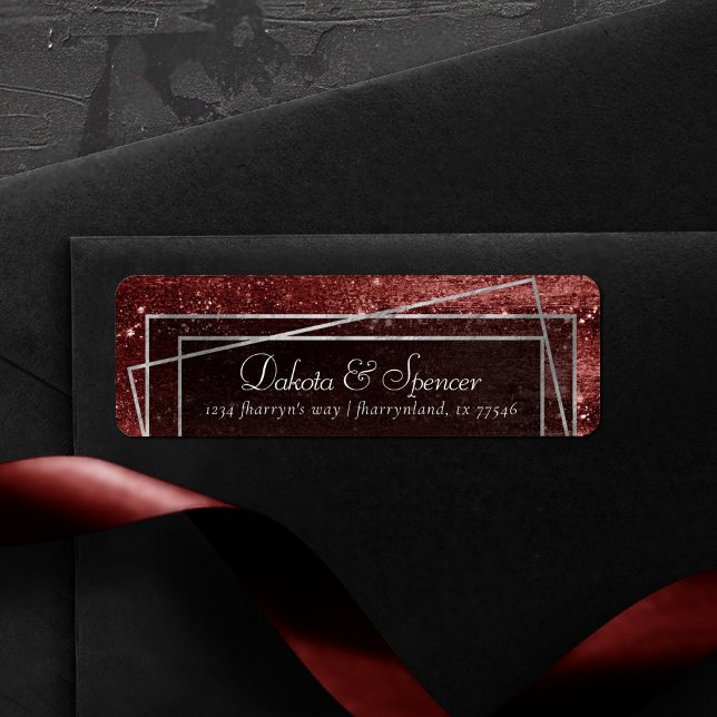 Glitzy Foil | Henna Crimson Red Sparkle Adresse (Von Creator hochgeladen)