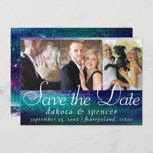Glitzy Foil   Holographic Iridescent Ombre 3 Foto Save The Date