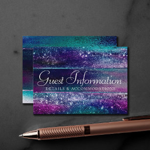 Glitzy Foil   Holographic Ombre Guest Information Begleitkarte