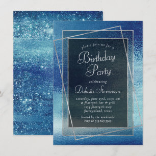 Glitzy Foil   Ice Blue Imitats Iridescent Shine Pa Einladung