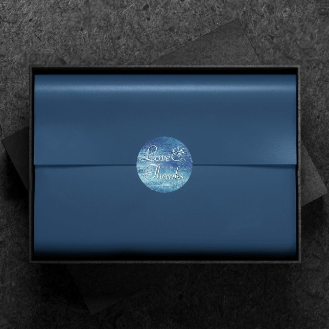 Glitzy Foil | Ice Blue Imitats Iridesent Vielen Da Runder Aufkleber (Von Creator hochgeladen)