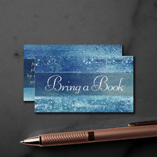 Glitzy Foil Ice Blue Iridescent Books for Baby Begleitkarte
