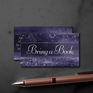 Glitzy Foil Lila Buchanfrage für Indigo Mitterna Begleitkarte