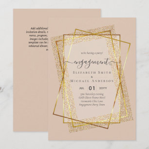 Glitzy Glam ENGAGEMENT Party Einladungs-HAUSHALT Einladung