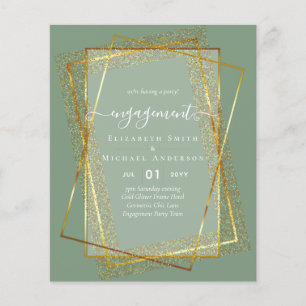 Glitzy Glam ENGAGEMENT Party Einladungs-HAUSHALT Flyer