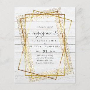 Glitzy Glam ENGAGEMENT Party Einladungs-HAUSHALT Flyer
