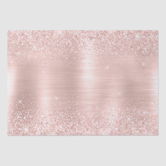 Glitzy Glam Girly Blush Pink Glitzer Wedding Seidenpapier (Vorderseite)