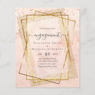 Glitzy Glam HOCHZEITSPARTY-Einladungen BUDGET Flyer