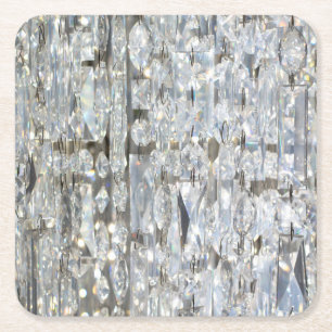 Glitzy Glittery Crystal Rechteckiger Pappuntersetzer