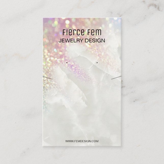 Glitzy-Glitzer-Kette und -Speicherkarte Visitenkarte (Vorderseite)