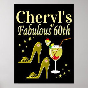 GLITZY GOLD 60. GEBURTSTAG POSTER