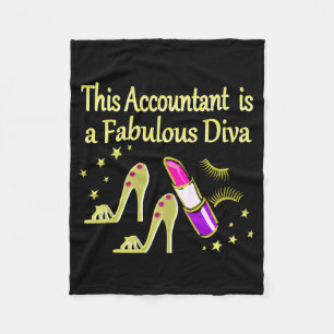 GLITZY GOLD ACCOUNTANT DESIGN FLEECEDECKE