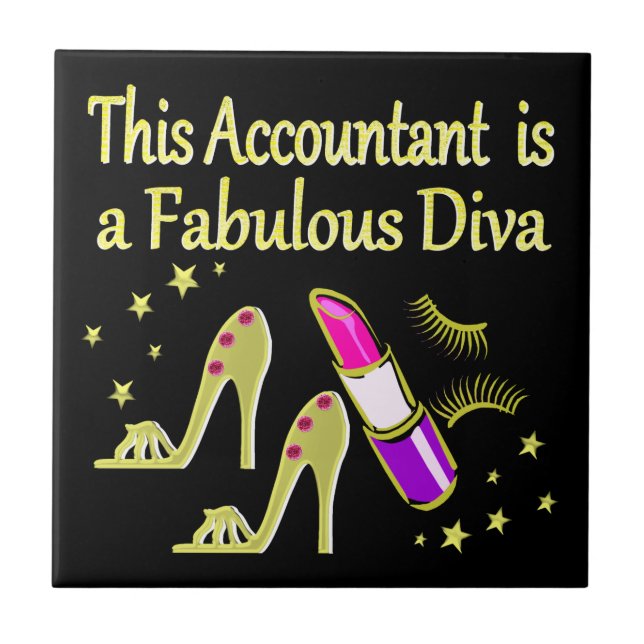GLITZY GOLD ACCOUNTANT DESIGN FLIESE (Vorderseite)