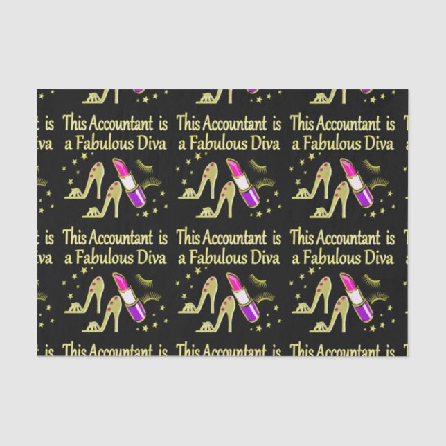 GLITZY GOLD ACCOUNTANT DESIGN SEIDENPAPIER (Vorderseite)