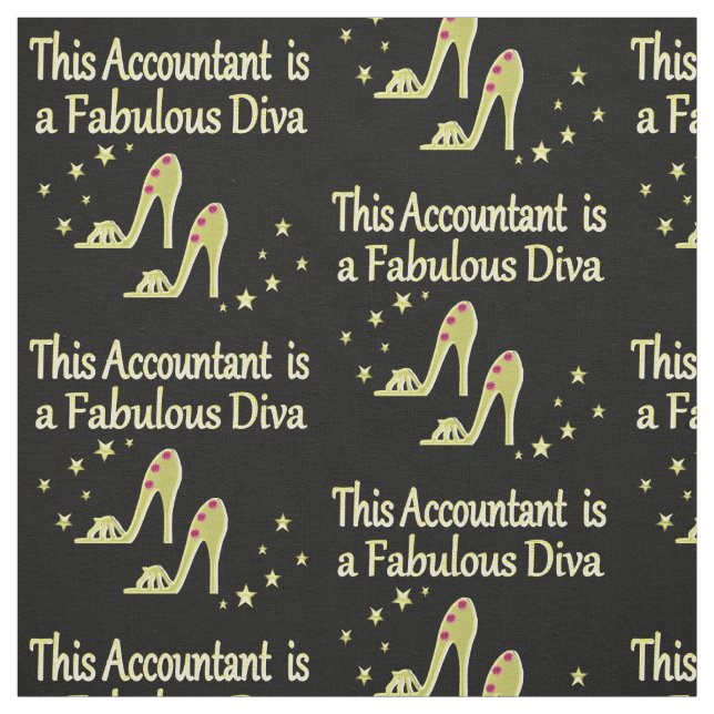 GLITZY GOLD ACCOUNTANT DIVA DESIGN STOFF (Muster)