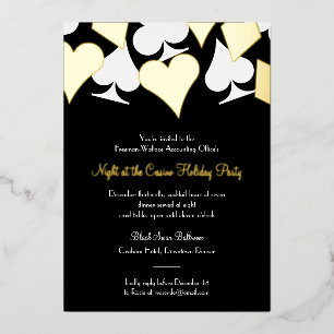 Glitzy Gold Card Anzugs Gala oder Formales Event Folieneinladung