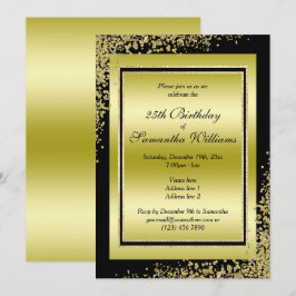 Glitzy Gold Confetti Dekorationen Geburtstag Einladung