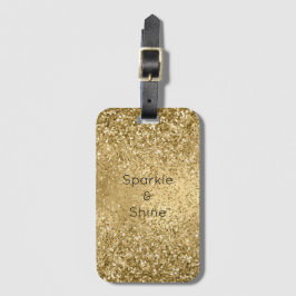 Glitzy Gold Glam Glitzer Sparkle      Gepäckanhänger
