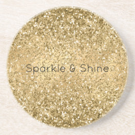 Glitzy Gold Glam Glitzer Sparkle Getränkeuntersetzer