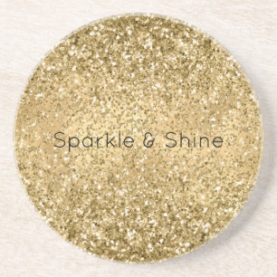 Glitzy Gold Glam Glitzer Sparkle Getränkeuntersetzer