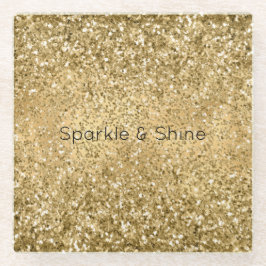 Glitzy Gold Glam Glitzer Sparkle      Glasuntersetzer