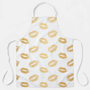 Glitzy Gold Kisses Schürze